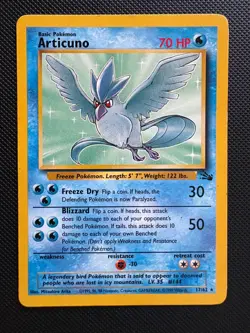 Vintage Pokemon TCG - Articuno 17/62 Non Holo - Fossil Set - LP/MP - Image 1