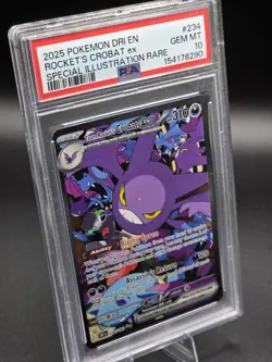 Pokemon TCG Team Rocket's Crobat ex 234/182 Destined Rivals Holo PSA 10 - Image 2
