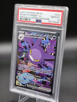 Pokemon TCG Team Rocket's Crobat ex 234/182 Destined Rivals Holo PSA 10 - Image 3