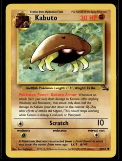1999 Classic - Fossil Kabuto Stage 1/Common #50 - Image 1