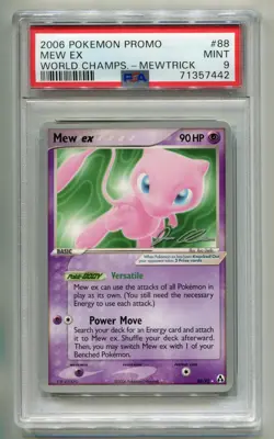 2006 POKEMON WORLD CHAMPIONSHIPS MEWTRICK MEW EX NON-HOLO #88/92 PSA 9 A P1 - Image 1