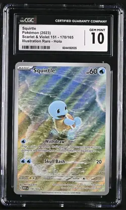 2023 Pokemon SV 151 Squirtle #170/165 CGC 10 Gem Mint English - Image 1