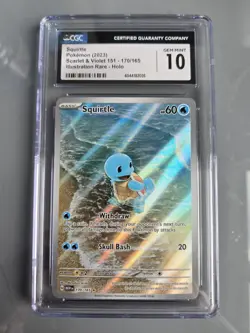 2023 Pokemon SV 151 Squirtle #170/165 CGC 10 Gem Mint English - Image 3