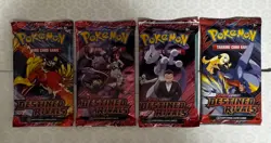 4 all different Art Pokemon TCG Booster Packs Scarlet & Violet Destined Rivals - Image 1