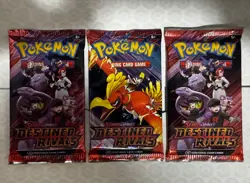 3 Pokemon TCG Booster Packs Scarlet & Violet Destined Rivals b - Image 1