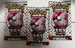 3 Pokemon TCG Scarlet & Violet 151 Booster Packs factory sealed - Image 1