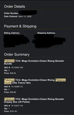 PRESALE Chaos Rising Pokemon Center ETB Elite Trainer Box Pokemon - Image 2