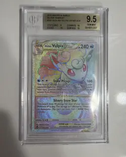 BGS 9.5 2022 POKEMON SWSH ALOLAN VULPIX VSTAR SILVER TEMPEST SECRET RAINBOW #197 - Image 1