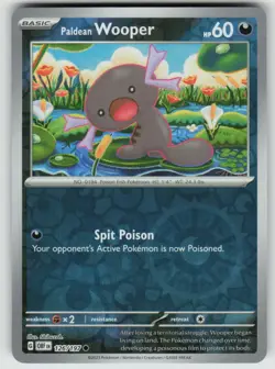Paldean Wooper 126/197 Common Obsidian Flames Pokemon Reverse Holo Near Mint - Image 1