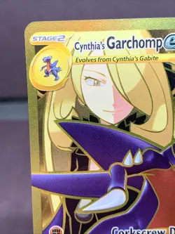 Pokemon TCG Cynthia’s Garchomp EX 241/182 Destined Rivals Gold Hyper Rare NM - Image 2