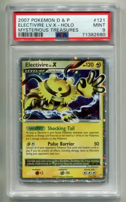 2007 POKEMON D & P MYSTERIOUS TREASURES ELECTIVIRE LV. X #121/123 HOLO PSA 9 P1 - Image 1