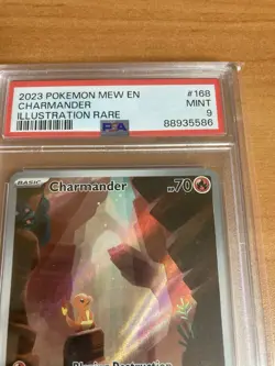 2023 POKEMON MEW EN-151 ILLUSTRATION RARE #168 CHARMANDER PSA 9 Ships Fast - Image 2