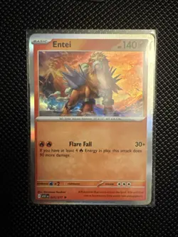 Pokemon Entei 025/217 Sv: Holo Basic Volcano 140HP Flare Fall 30+ - Image 1