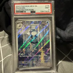 2023 POKEMON MEW EN-151 ILLUSTRATION RARE #176 POLIWHIRL PSA 9 - Image 1