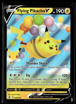 Flying Pikachu V 006/025 Holo V Rare Celebrations Pokemon NM/M - Image 1