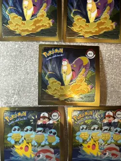 Vintage 1999 Artbox Pokemon Group Shot R14 & R13 Gold Sticker Series 1 Holo (5) - Image 4