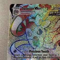 Pokemon - SYLVEON VMAX 211/203 - Evolving Skies Secret Rare Rainbow Holo Mint - Image 3