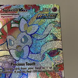 Pokemon - SYLVEON VMAX 211/203 - Evolving Skies Secret Rare Rainbow Holo Mint - Image 4