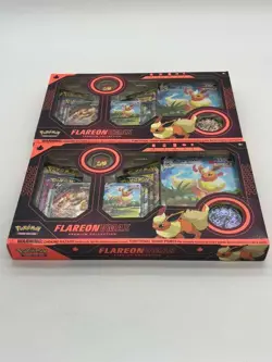 Lot of (2) Pokemon TCG Flareon VMAX Collection Boxes SEALED/NEW - Image 1