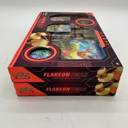 Lot of (2) Pokemon TCG Flareon VMAX Collection Boxes SEALED/NEW - Image 5