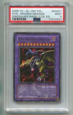 YU-GI-OH DINOSAUR'S RAGE SD LTD FIVE-HEADED DRAGON SD09-ENSS1 HOLO PSA 9 B P1 - Image 1
