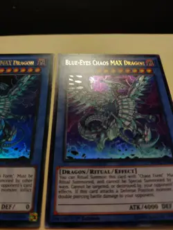 3x Blue-Eyes Chaos MAX Dragon MVP1-EN004 Ultra Rare 1st Ed LP - Image 4