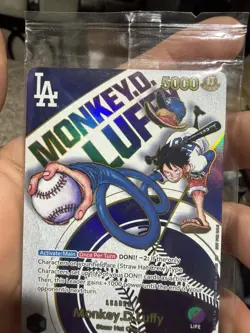 [SEALED] Monkey.D.Luffy (010) (Dodgers x ONE PIECE) EB02-010 One Piece PromoCard - Image 1