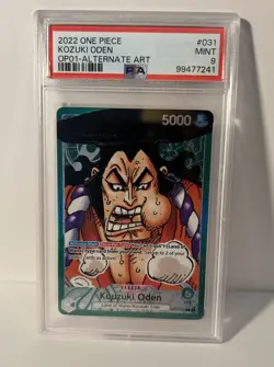 Bandai Kouzuki Oden Leader Alternate Art Foil OP01-031 Romance Dawn PSA 9 - Image 1