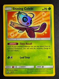 Shining Celebi SM79 Pokemon Sun & Moon Black Star Promo Near Mint - Image 1