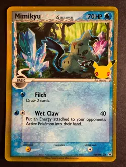 Mimikyu Delta Species SWSH136 Pokemon Sword & Shield Celebrations Promo Near Min - Image 1