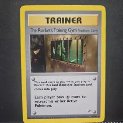 The Rocket's Training Gym Stadium 104/132 1st Edition Gym Heroes 2000 Pokemon NM - Image 1
