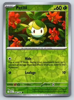 Petilil Common Pokemon SV: Black Bolt Reverse Holo 006/086 NM - Image 1