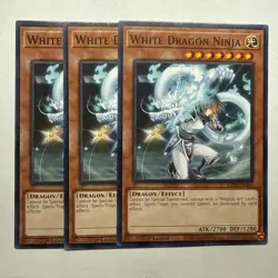 White Dragon Ninja x3 (playset) MP25-EN444 Common 1st ED NM Yugioh - Image 1