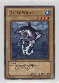 Great White 1st Ed. YuGiOh Starter Deck Yugi Evolution #SYE-009 2004 READ - Image 1