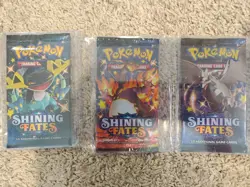🔥3X Pokemon TCG Shining Fates Booster Pack Lets Go📈 - Image 1