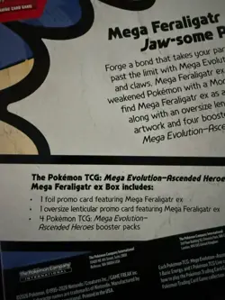 2026 Factory Sealed Pokemon Ascended Heroes Mega Feraligatr ex Box - Image 4