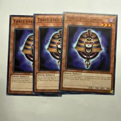 Three-Eyed Ghost x3 (playset) MP25-EN338 Common 1st ED NM Yugioh - Image 1