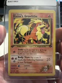 Blaine’s Growlithe 62/132 Gym Challenge Set 1st Edition Common Pokemon TCG LP - Image 1
