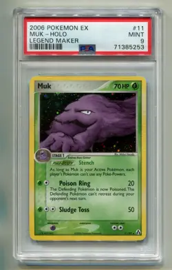 2006 POKEMON EX LEGEND MAKER MUK #11/92 RARE HOLO FOIL PSA 9 B P1 - Image 1
