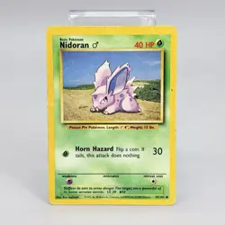 Pokemon Nidoran 55 /102 BS Base Set Unlimited Vintage 1999 HP - Image 1