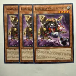 Ragnaraika Wicked Butterfly x3 (playset) MP25-EN382 Common 1st ED NM Yugioh - Image 1