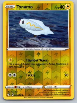 Tynamo 095/264 Common Fusion Strike Pokemon Reverse Holo Yuka Morii Clay Art - Image 1