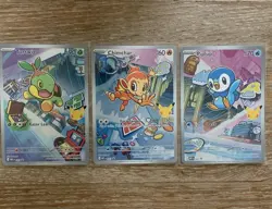 First Partner Illustration Collection Series 1 Sinnoh Starters Pokemon TCG - NM - Image 1