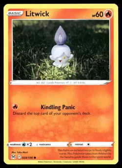 Litwick 024/196 Common Lost Origin Pokemon Near Mint Yuka Morii - Image 1