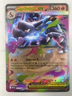Mega Charizard X ex 013/094 Double Rare Holo Phantasmal Flames Pokemon NM - Image 1