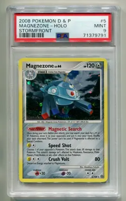2008 POKEMON D & P STORMFRONT MAGNEZONE LV. 44 #5/100 RARE HOLO FOIL PSA 9 B P1 - Image 1