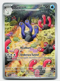 WUGTRIO PALDEAN FATES 224/091 NM ILLUSTRATION RARE POKEMON - Image 2