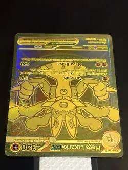 Pokemon MEGA LUCARIO ex Hyper Rare Mega Evolution GOLD 188/133 Full Art MINTY - Image 2