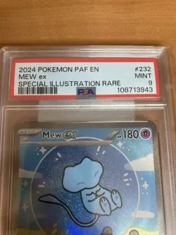 2024 POKEMON PAF EN-PALDEAN FATES SPECIAL ILLUSTRATION RARE #232 MEW EX PSA 9 - Image 2