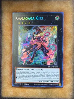 Yugioh Gagagaga Girl DUAD-EN043 Secret rare 1st Ed NM - Image 1